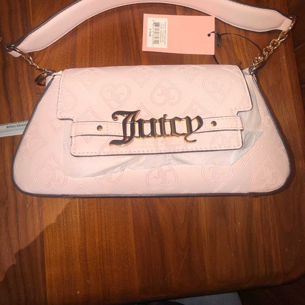 Juicy Couture Light Pink Embossed Shoulder Bag